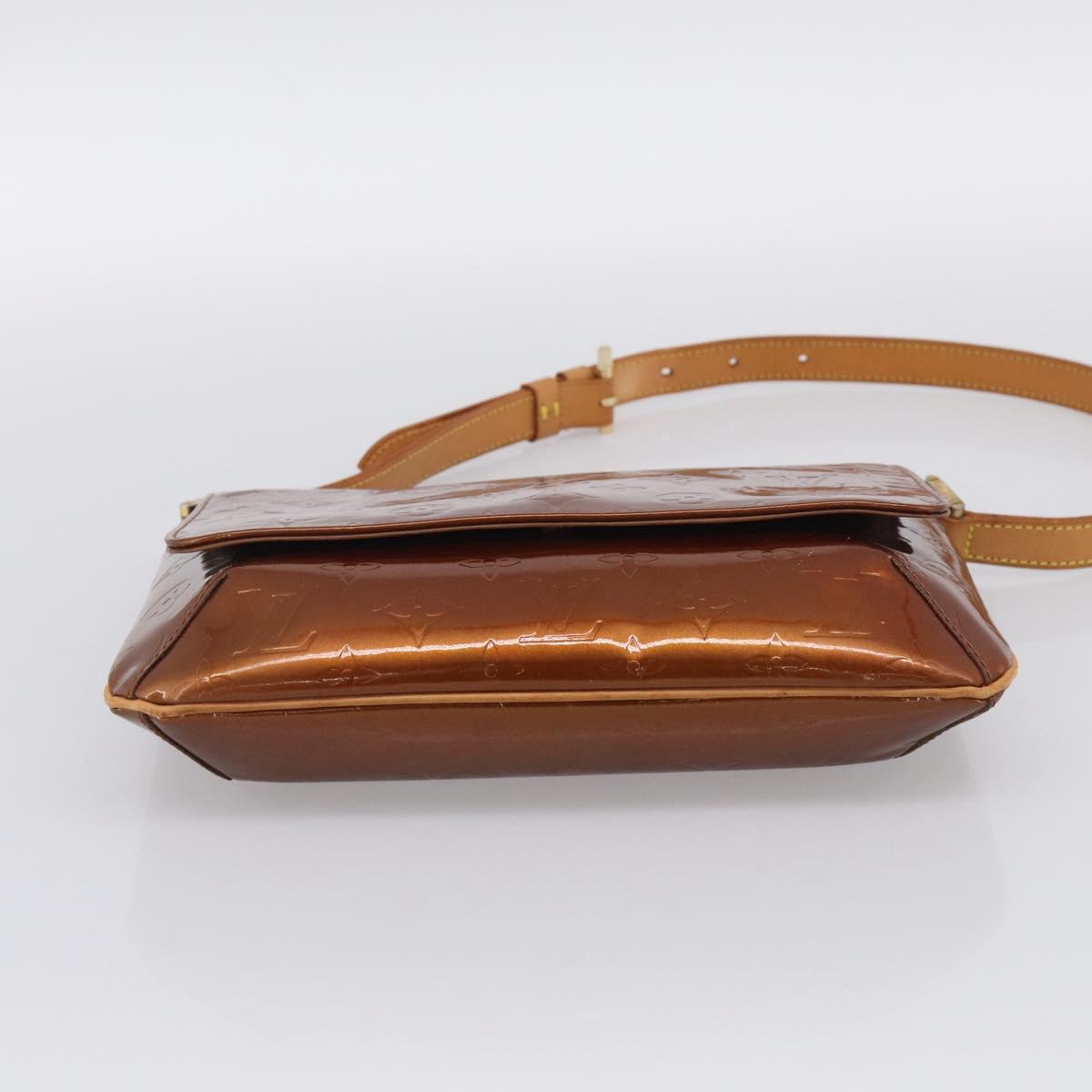 LOUIS VUITTON Monogram Vernis Thompson Street Bag Bronze M91124 LV Auth RV005