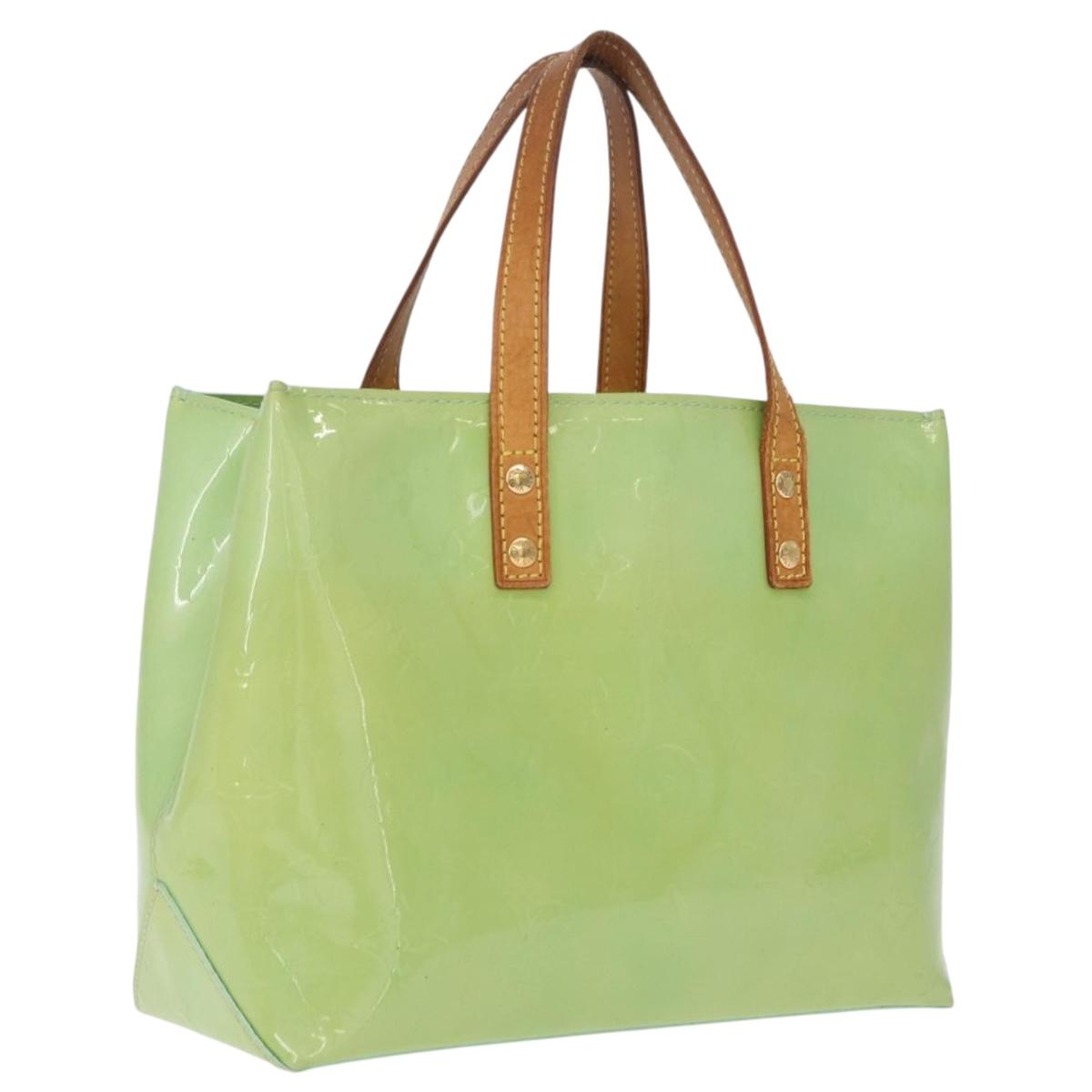 LOUIS VUITTON Monogram Vernis Reade PM Hand Bag Peppermint M91307 LV Auth RV012