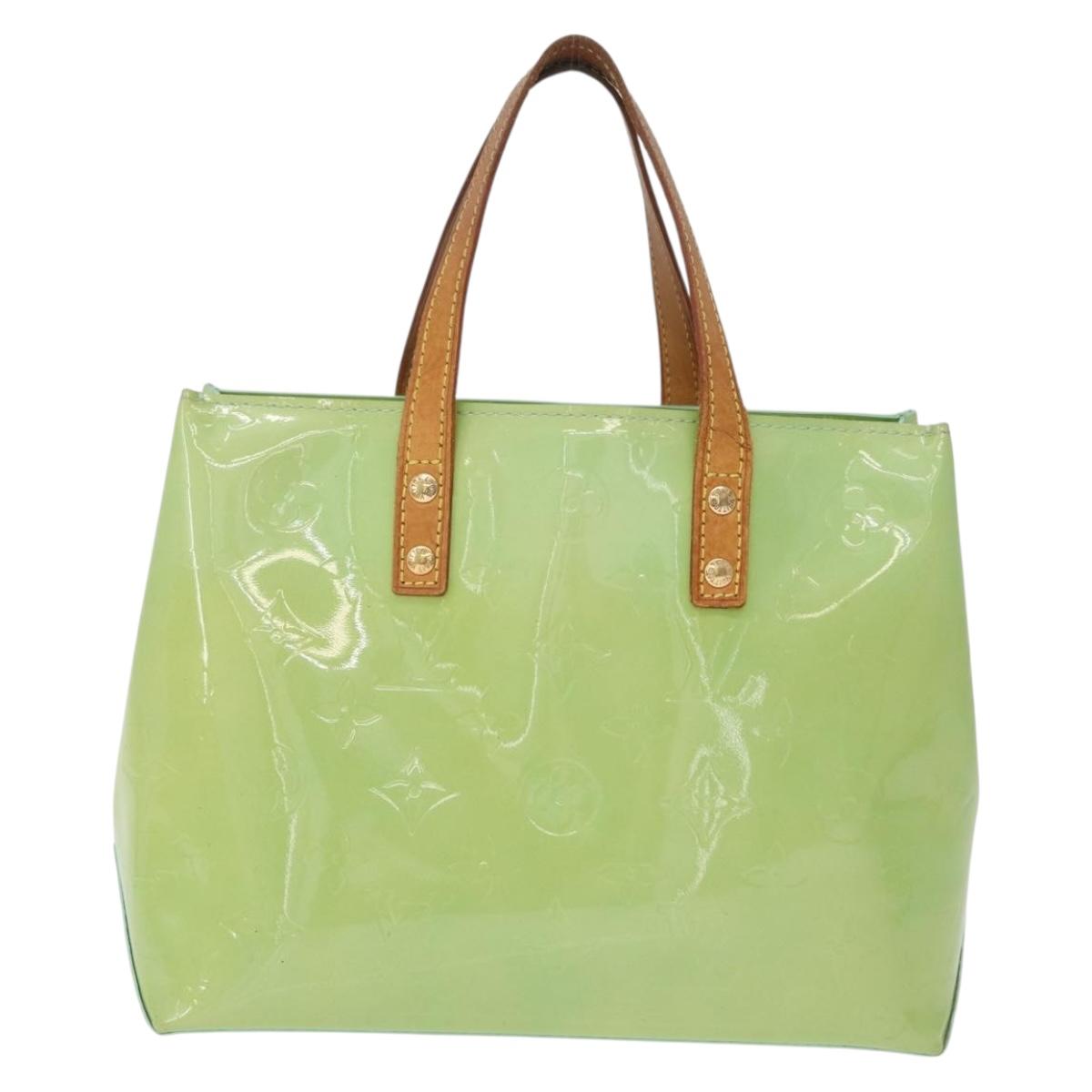 LOUIS VUITTON Monogram Vernis Reade PM Hand Bag Peppermint M91307 LV Auth RV012