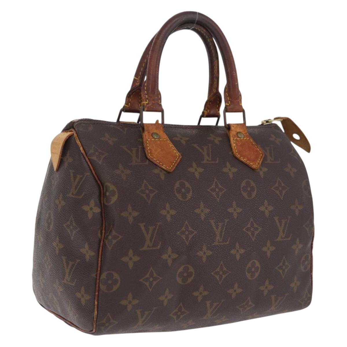LOUIS VUITTON Monogram Speedy 25 Hand Bag M41528 LV Auth RV014