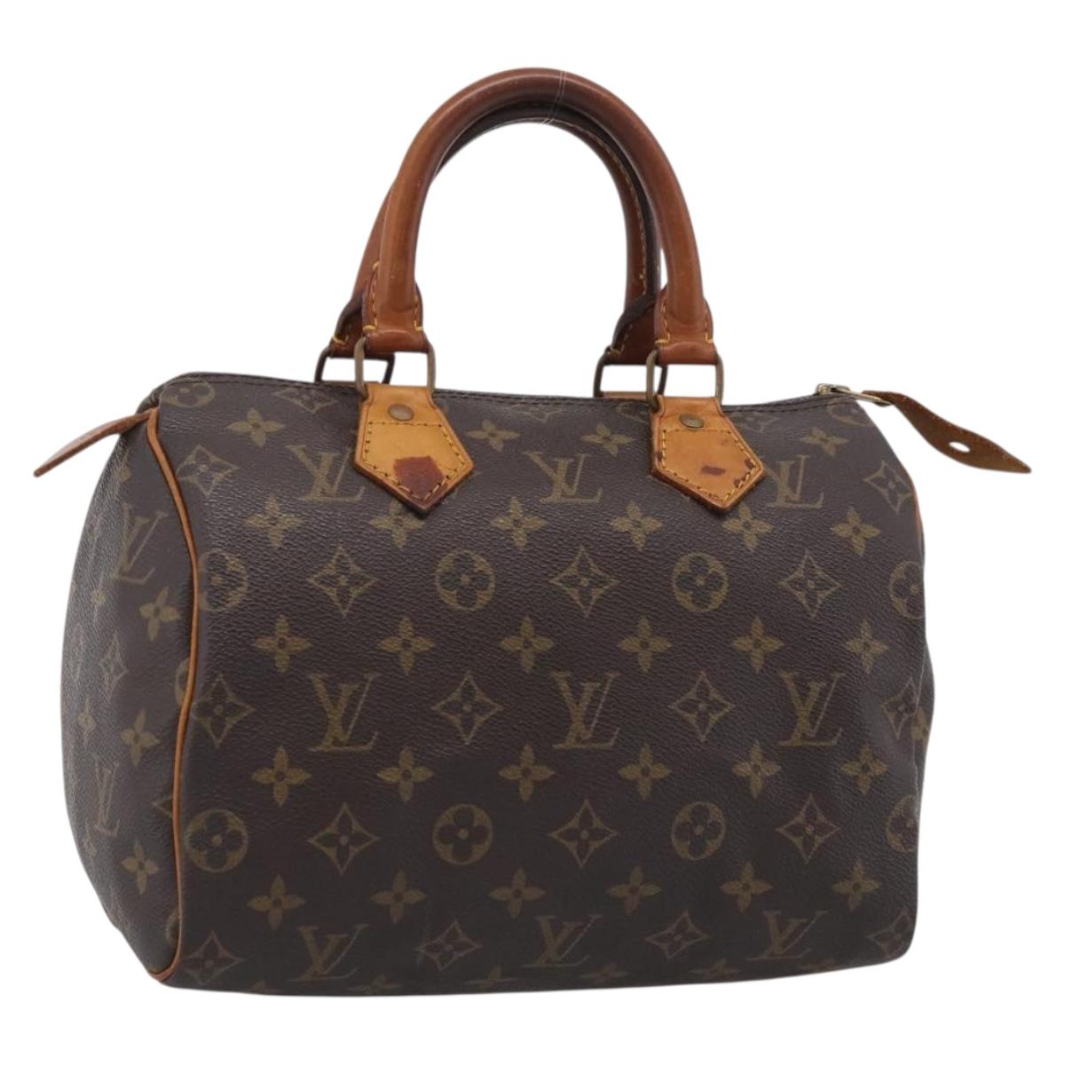 LOUIS VUITTON Monogram Speedy 25 Hand Bag M41528 LV Auth RV015
