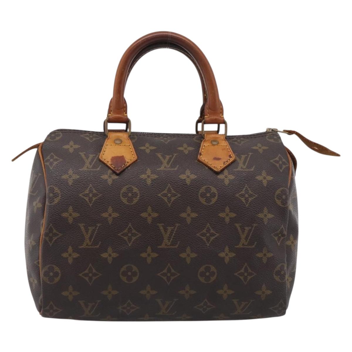 LOUIS VUITTON Monogram Speedy 25 Hand Bag M41528 LV Auth RV015