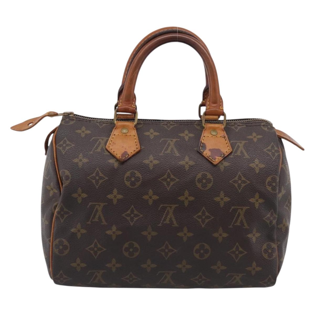 LOUIS VUITTON Monogram Speedy 25 Hand Bag M41528 LV Auth RV015