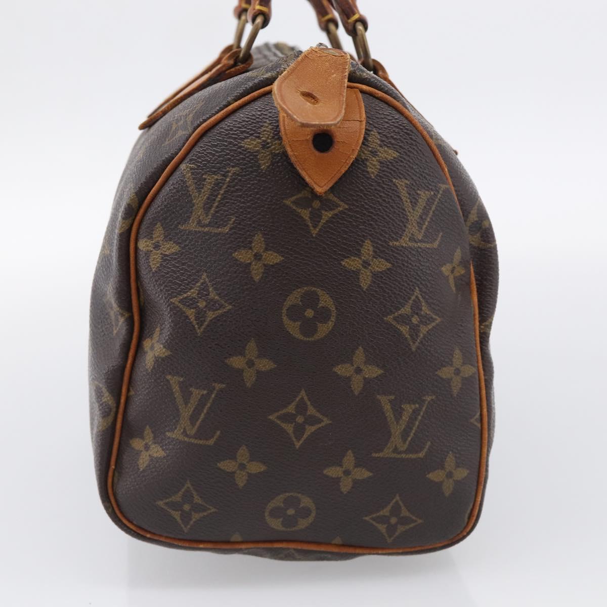 LOUIS VUITTON Monogram Speedy 25 Hand Bag M41528 LV Auth RV015