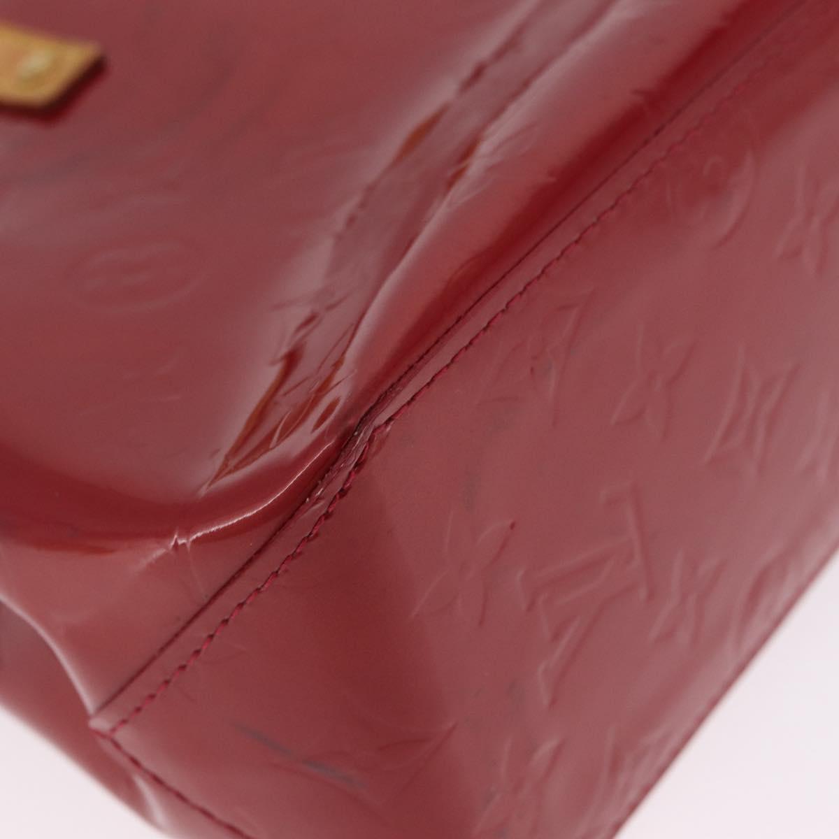 LOUIS VUITTON Monogram Vernis Reade PM Bag Pomme D'amour M91990 LV Auth RV016