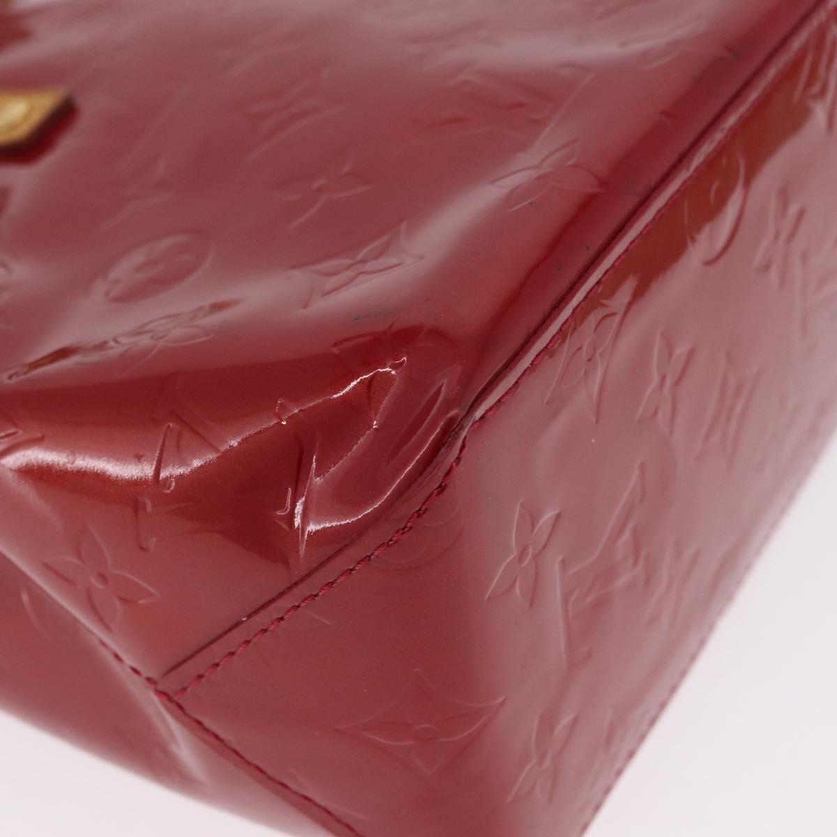 LOUIS VUITTON Monogram Vernis Reade PM Bag Pomme D'amour M91990 LV Auth RV016