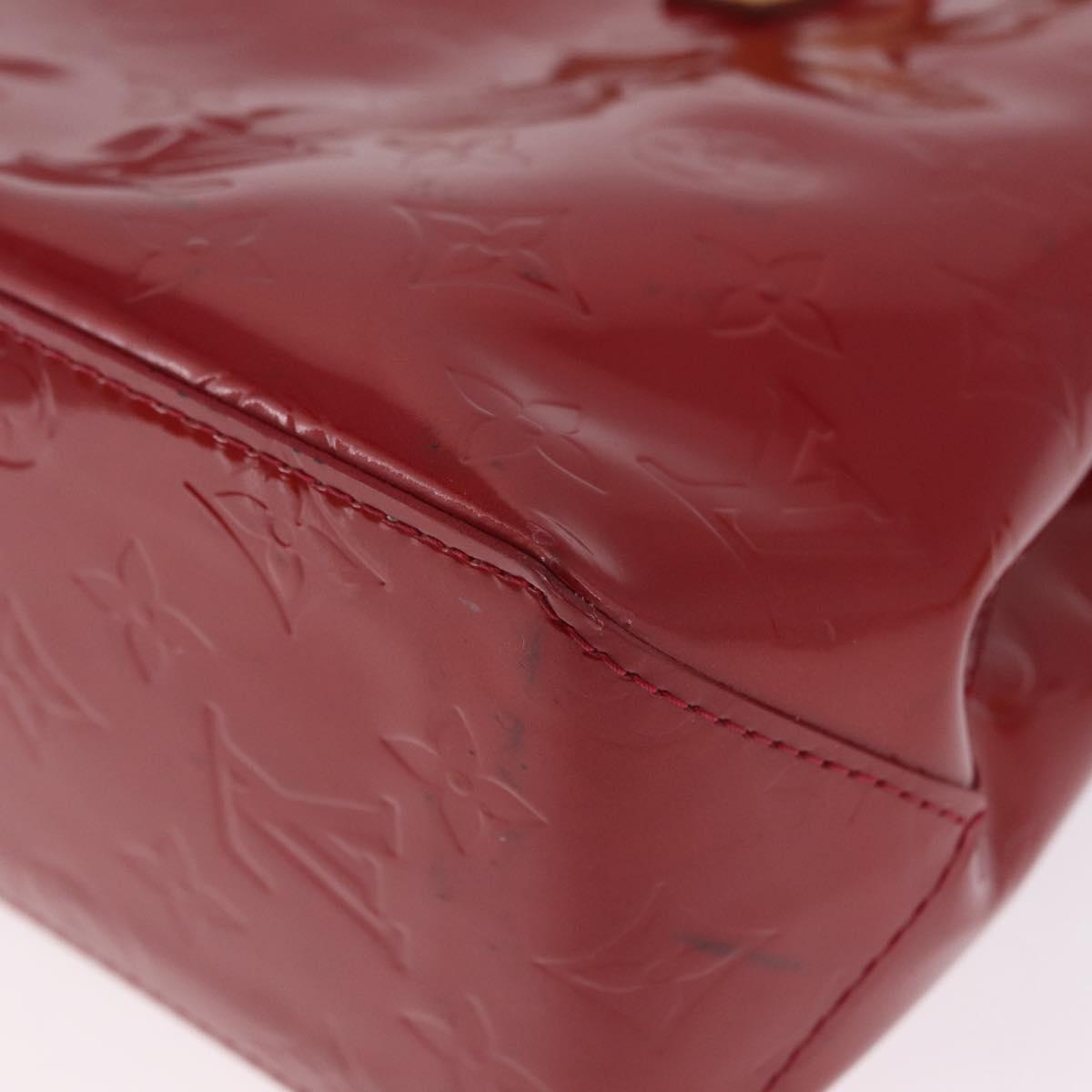 LOUIS VUITTON Monogram Vernis Reade PM Bag Pomme D'amour M91990 LV Auth RV016