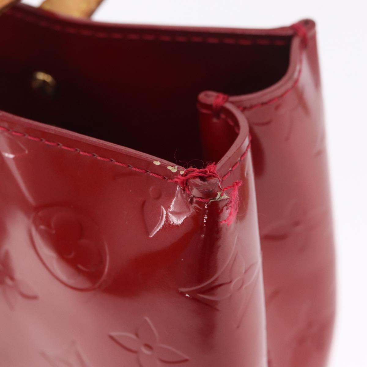 LOUIS VUITTON Monogram Vernis Reade PM Bag Pomme D'amour M91990 LV Auth RV016