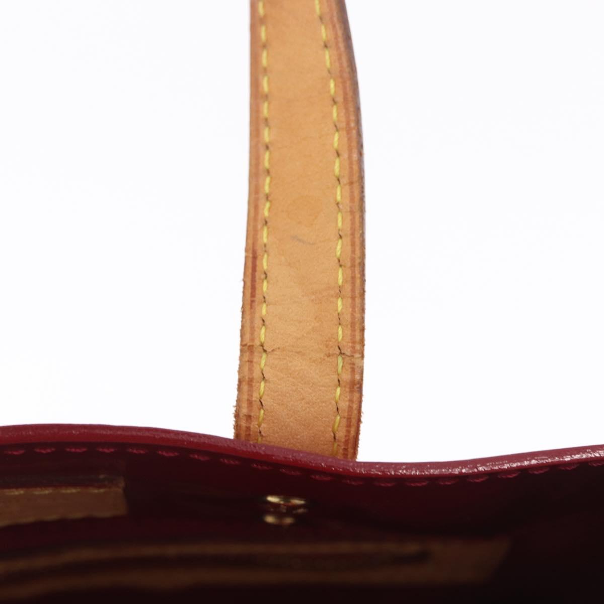 LOUIS VUITTON Monogram Vernis Reade PM Bag Pomme D'amour M91990 LV Auth RV016