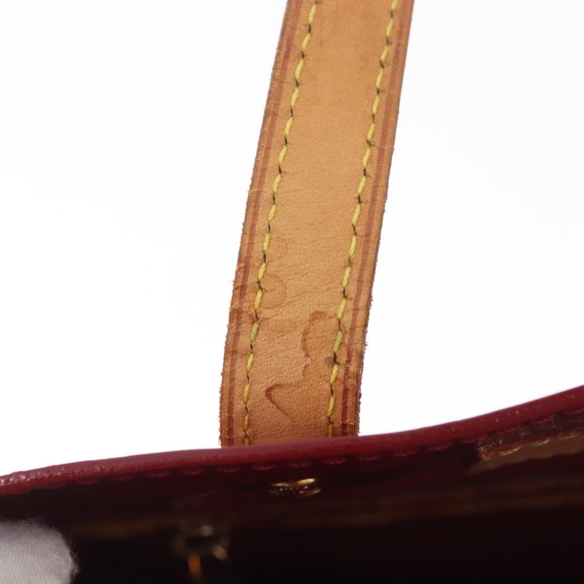 LOUIS VUITTON Monogram Vernis Reade PM Bag Pomme D'amour M91990 LV Auth RV016
