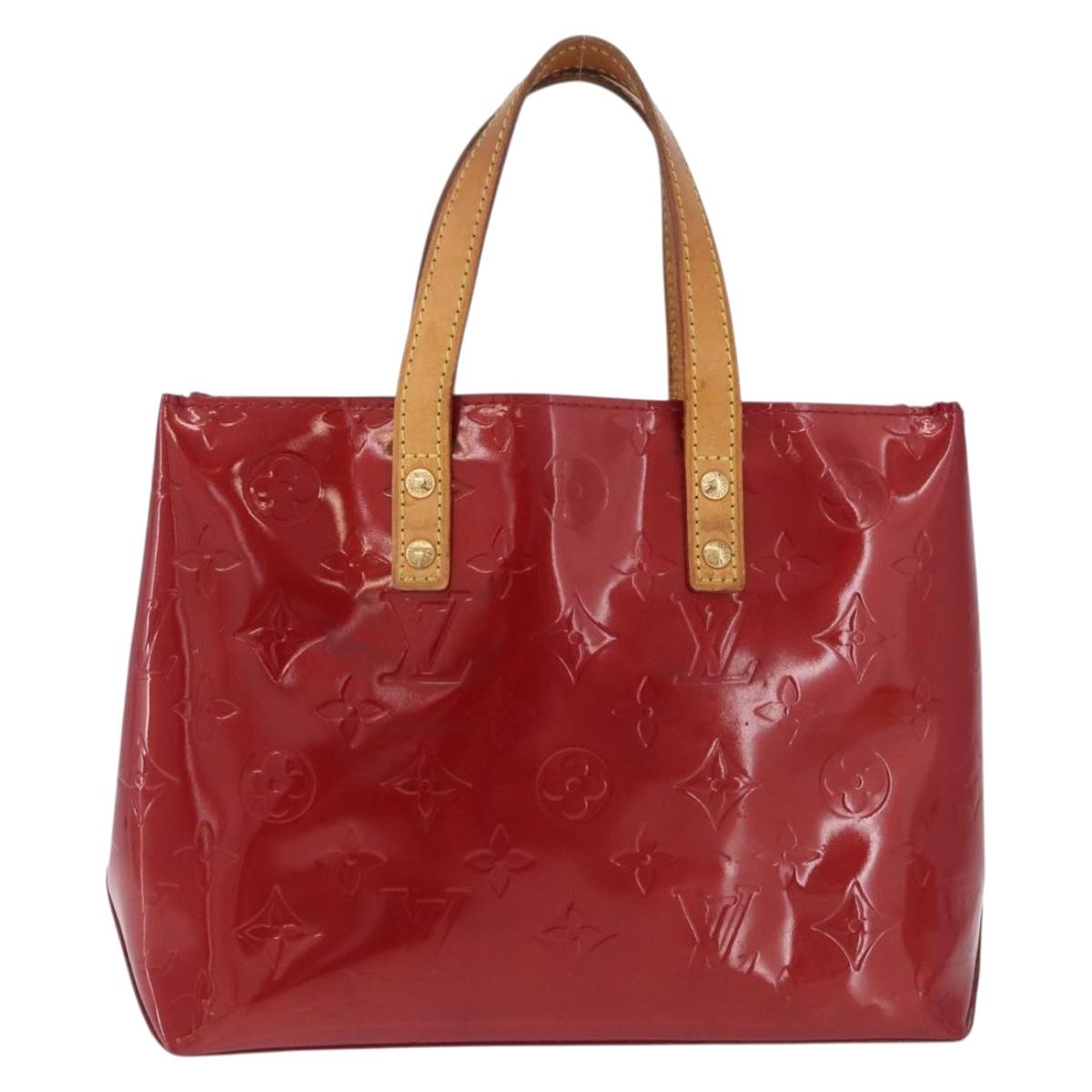 LOUIS VUITTON Monogram Vernis Reade PM Bag Pomme D'amour M91990 LV Auth RV016