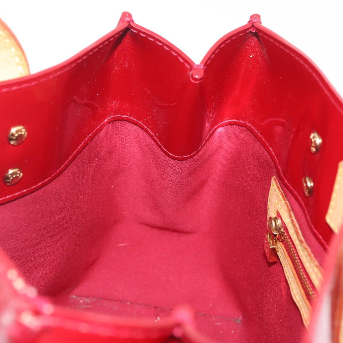 LOUIS VUITTON Monogram Vernis Reade PM Bag Pomme D'amour M91990 LV Auth RV016