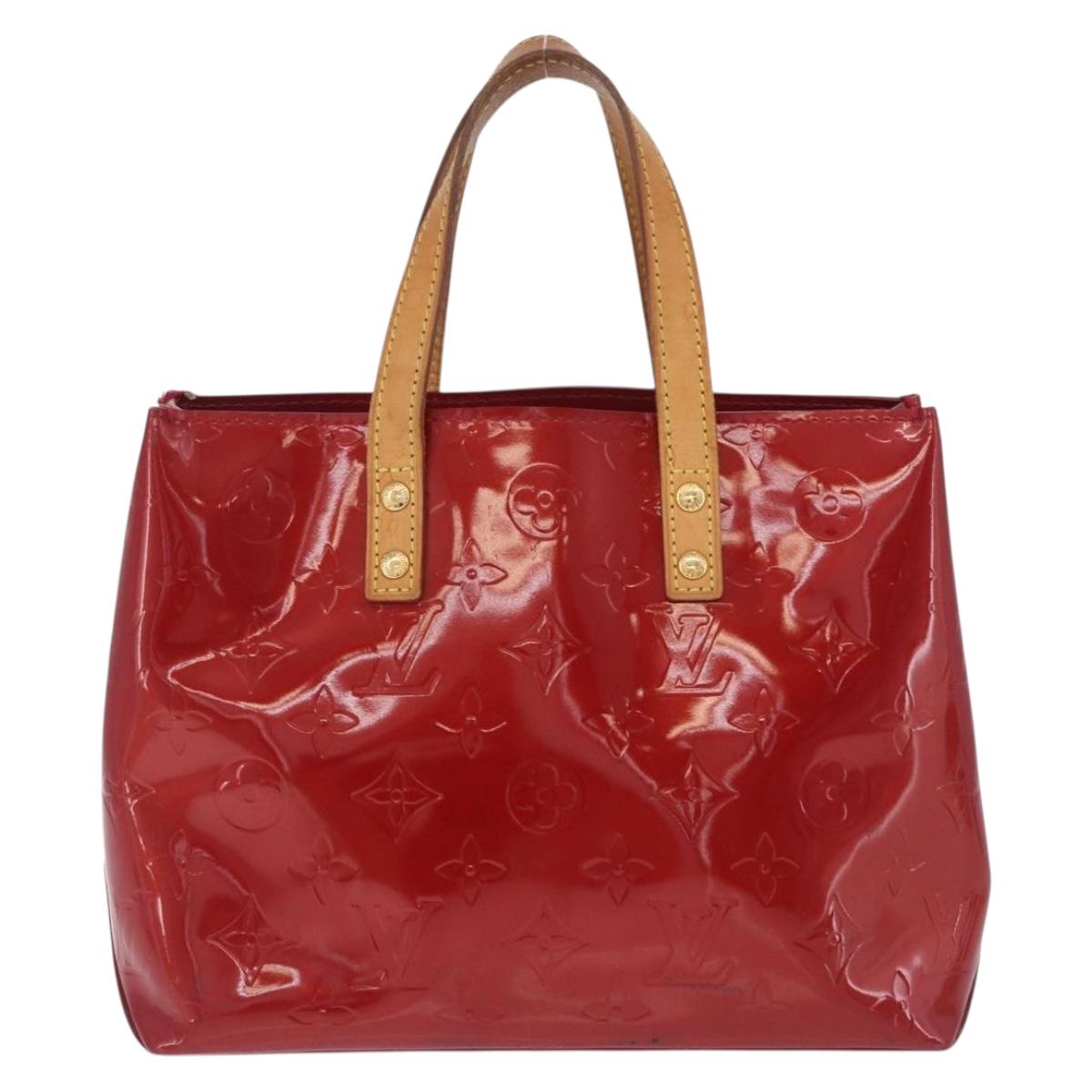 LOUIS VUITTON Monogram Vernis Reade PM Bag Pomme D'amour M91990 LV Auth RV016