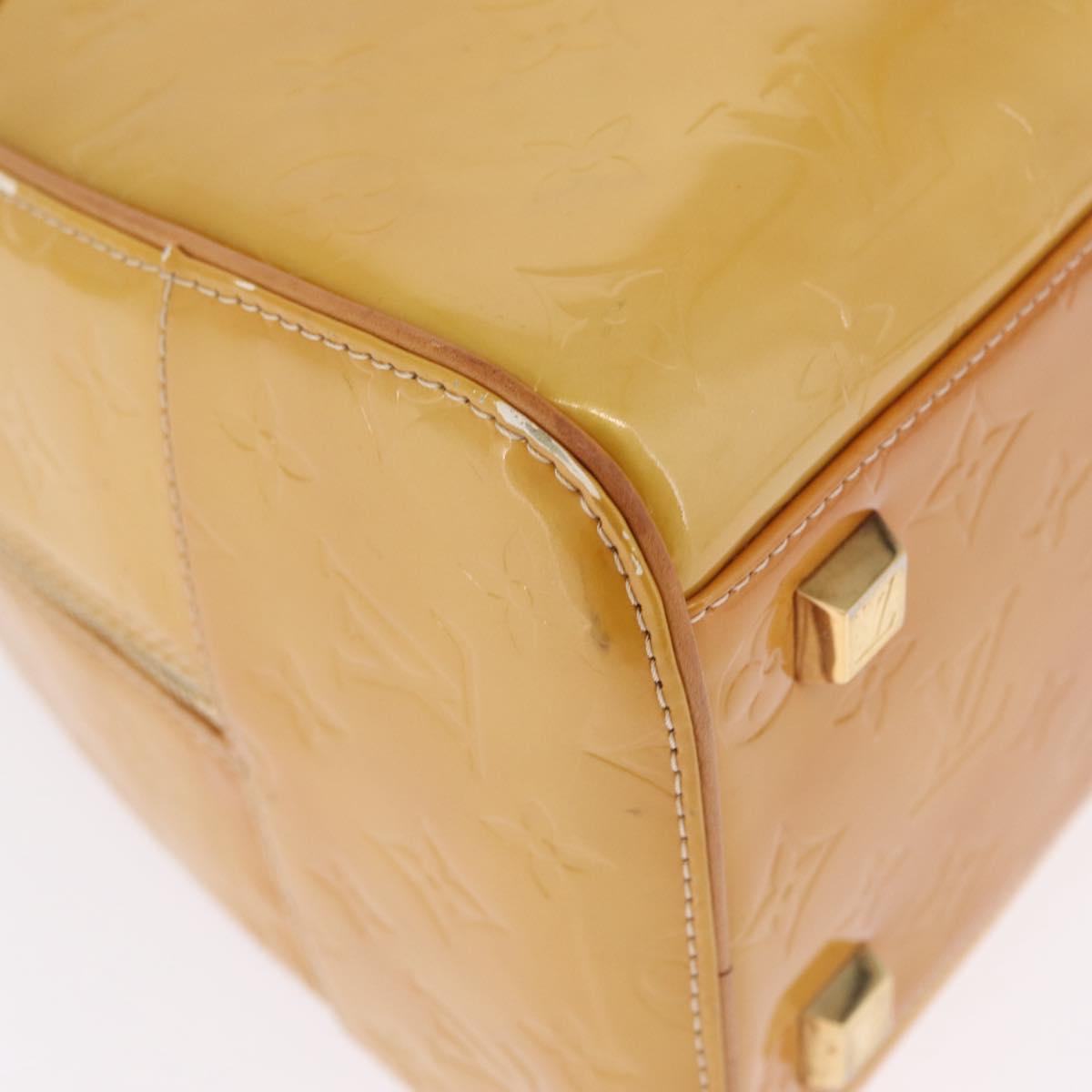 LOUIS VUITTON Monogram Vernis Tompkins Square Bag Beige M91149 LV Auth RV017