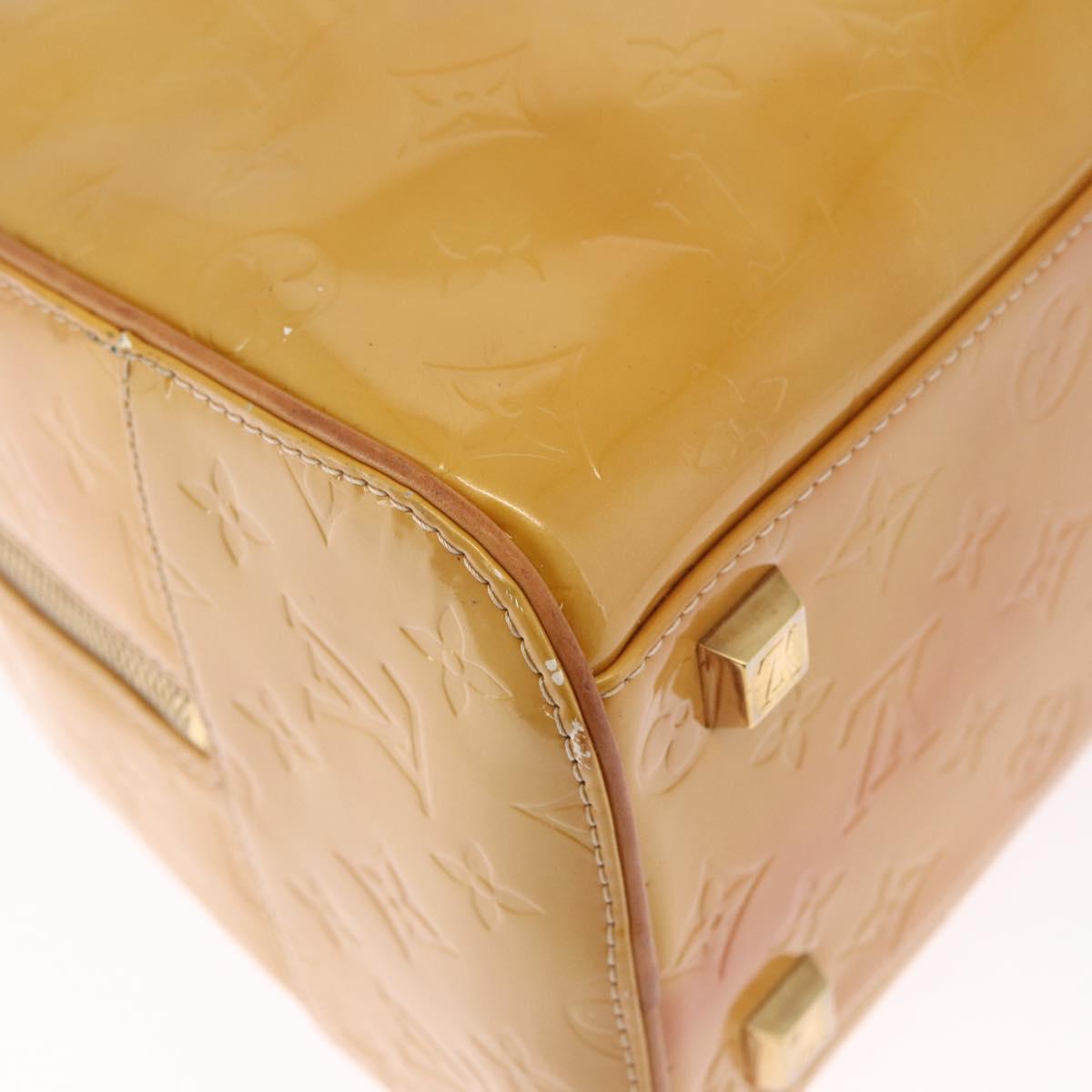 LOUIS VUITTON Monogram Vernis Tompkins Square Bag Beige M91149 LV Auth RV017