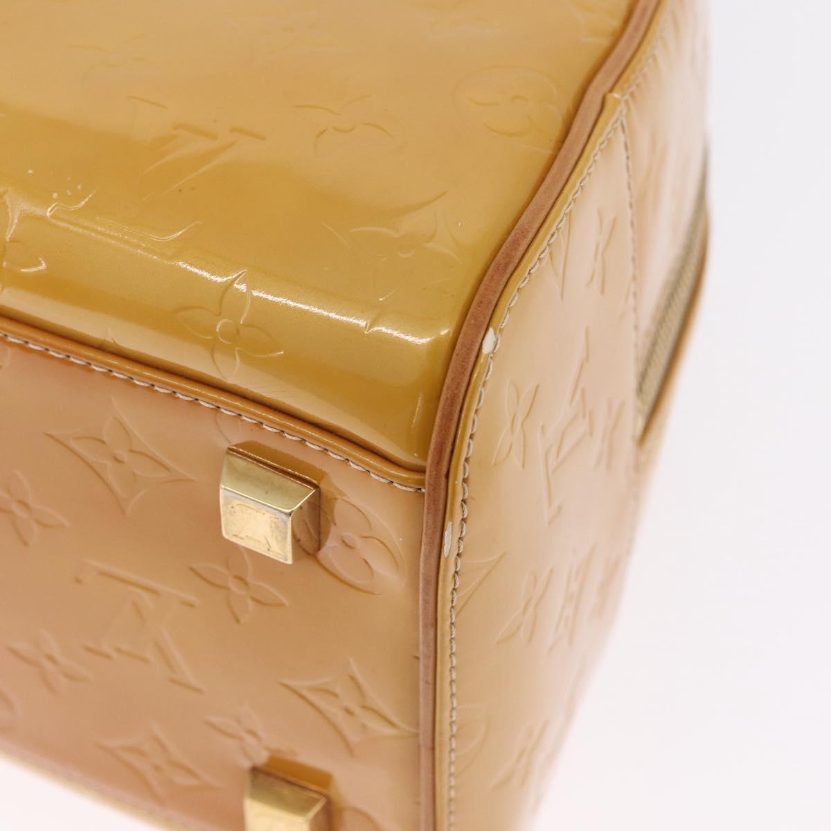 LOUIS VUITTON Monogram Vernis Tompkins Square Bag Beige M91149 LV Auth RV017