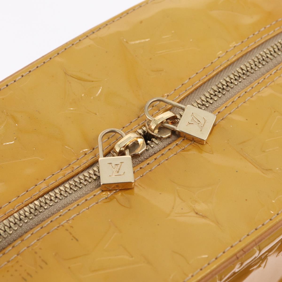 LOUIS VUITTON Monogram Vernis Tompkins Square Bag Beige M91149 LV Auth RV017