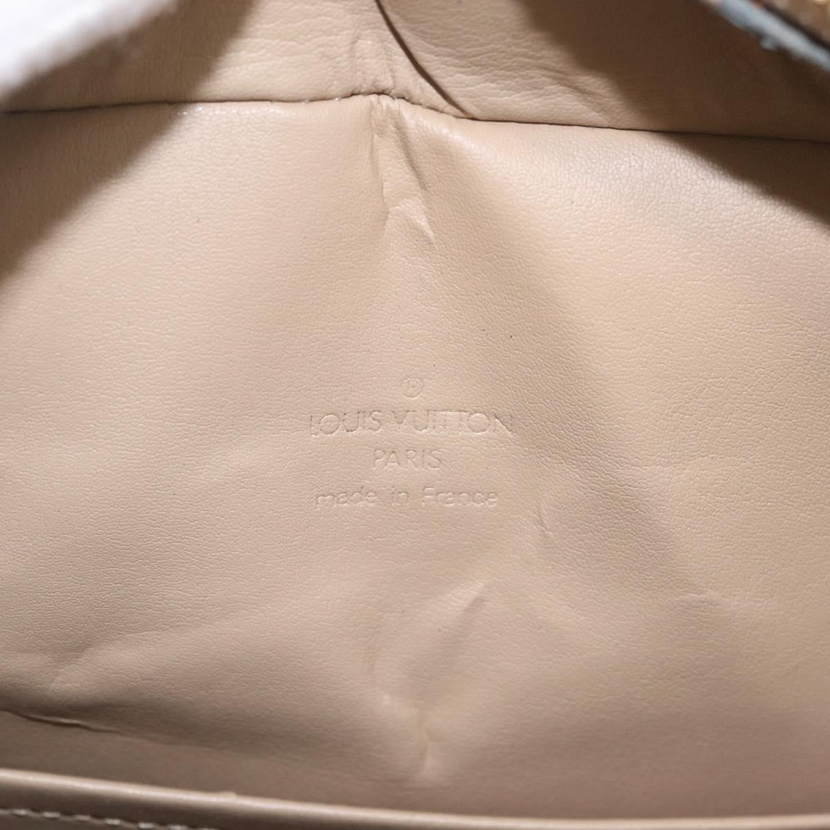 LOUIS VUITTON Monogram Vernis Tompkins Square Bag Beige M91149 LV Auth RV017