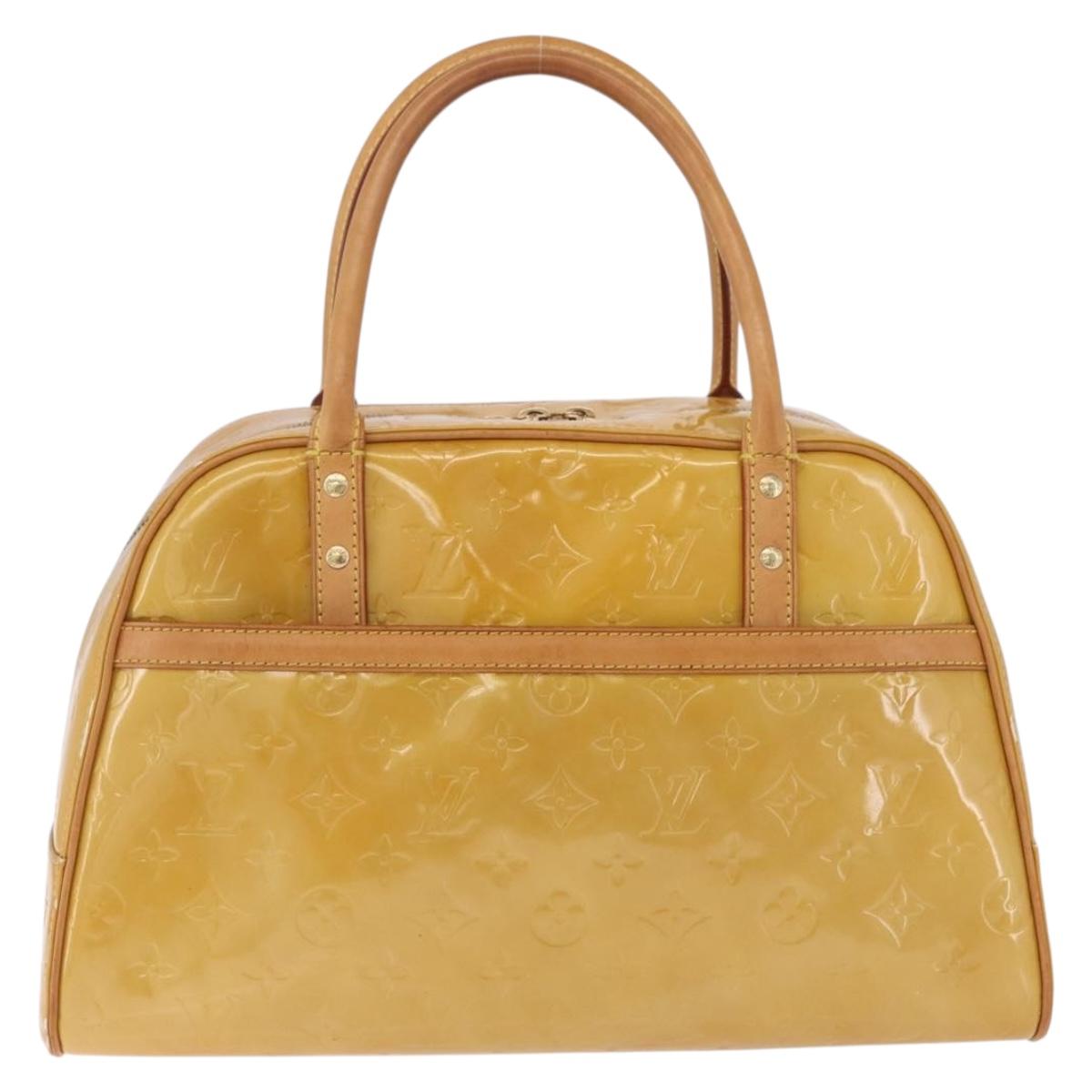 LOUIS VUITTON Monogram Vernis Tompkins Square Bag Beige M91149 LV Auth RV017