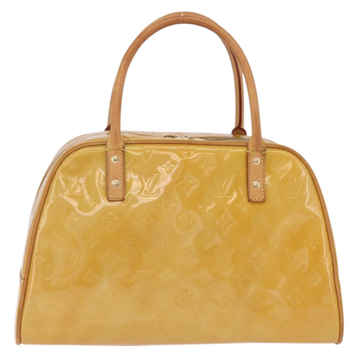 LOUIS VUITTON Monogram Vernis Tompkins Square Bag Beige M91149 LV Auth RV017