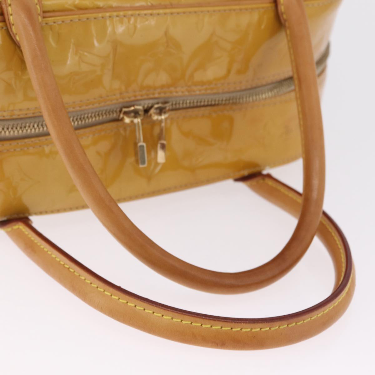 LOUIS VUITTON Monogram Vernis Tompkins Square Bag Beige M91149 LV Auth RV017