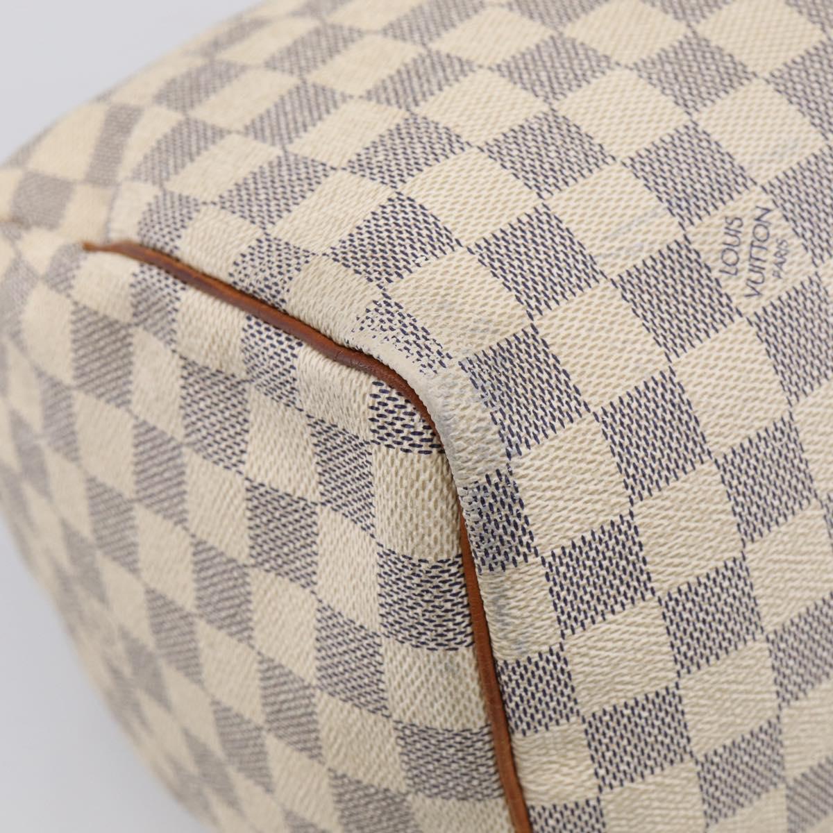 LOUIS VUITTON Damier Azur Speedy 30 Hand Bag N41533 LV Auth RV033