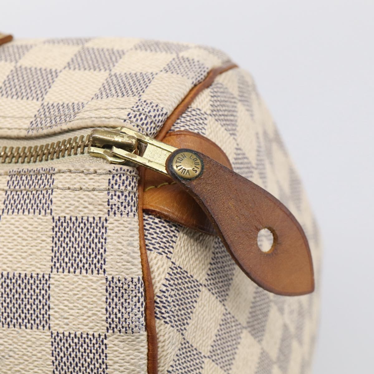LOUIS VUITTON Damier Azur Speedy 30 Hand Bag N41533 LV Auth RV033