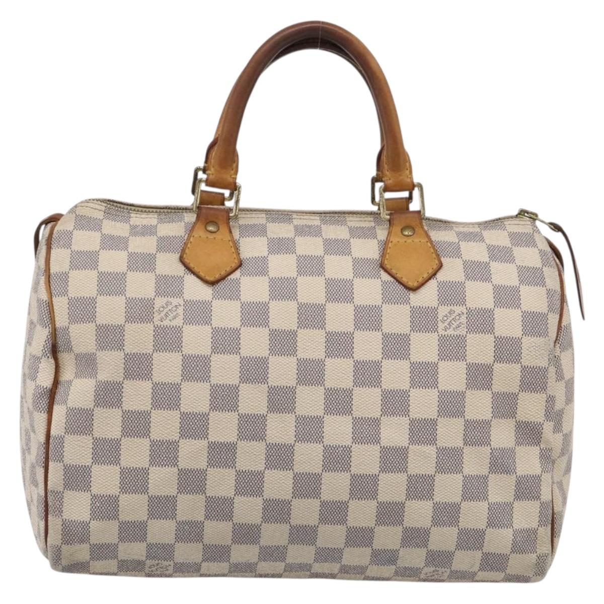 LOUIS VUITTON Damier Azur Speedy 30 Hand Bag N41533 LV Auth RV033