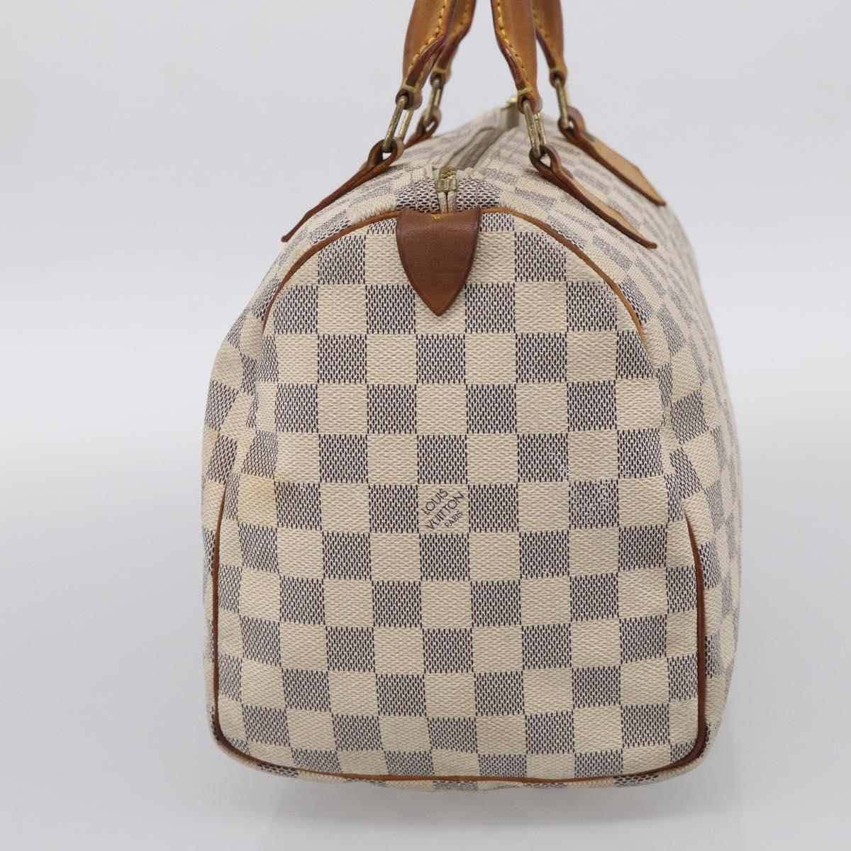 LOUIS VUITTON Damier Azur Speedy 30 Hand Bag N41533 LV Auth RV033