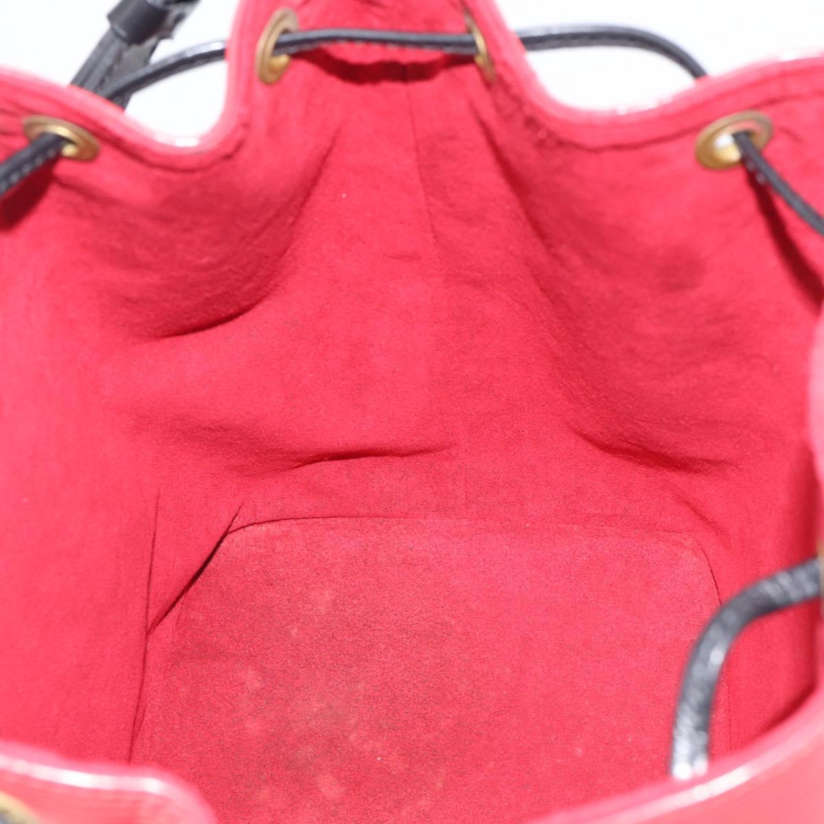 LOUIS VUITTON Epi Petit Noe Bag By Color Black Red M44172 LV Auth RV034A