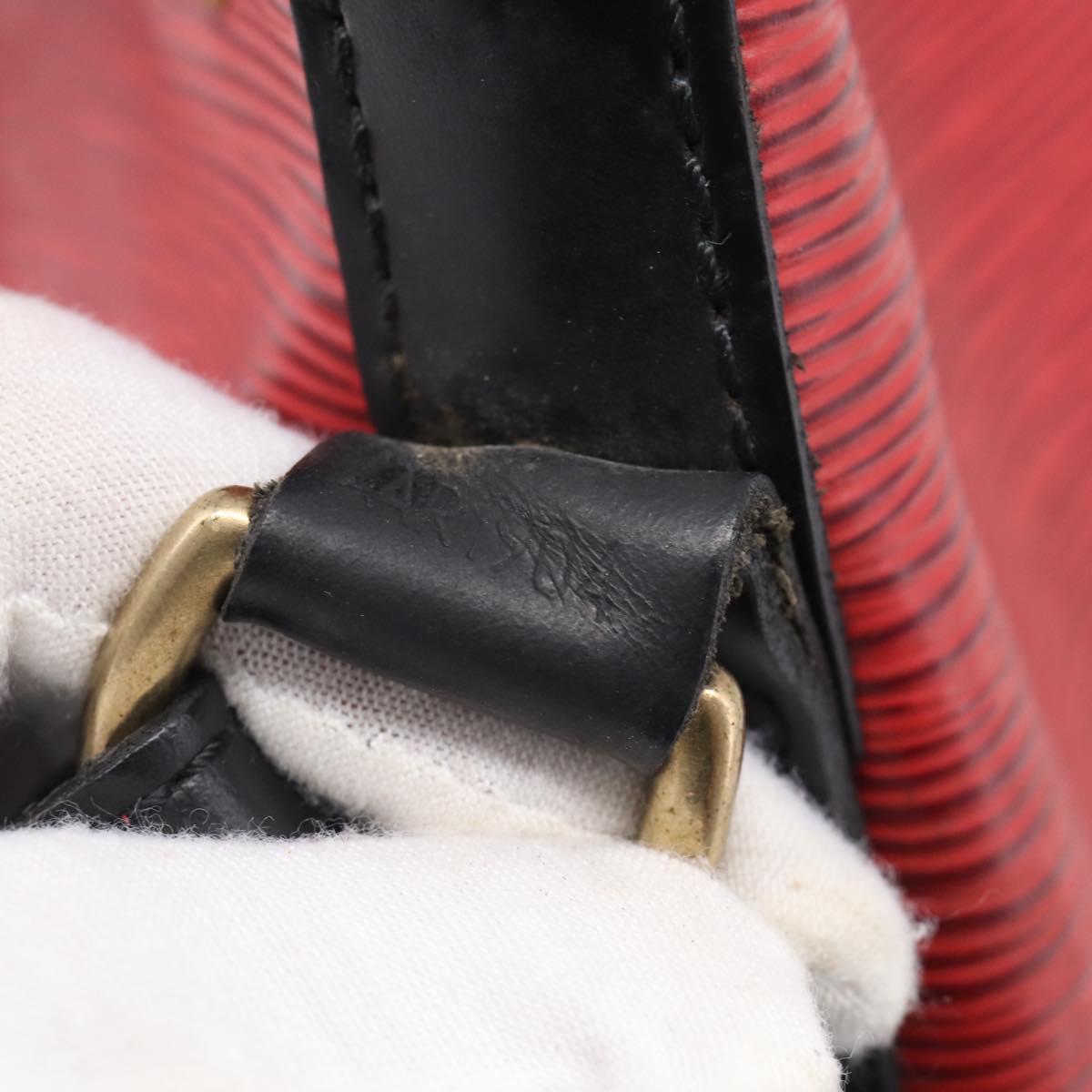 LOUIS VUITTON Epi Petit Noe Bag By Color Black Red M44172 LV Auth RV034A