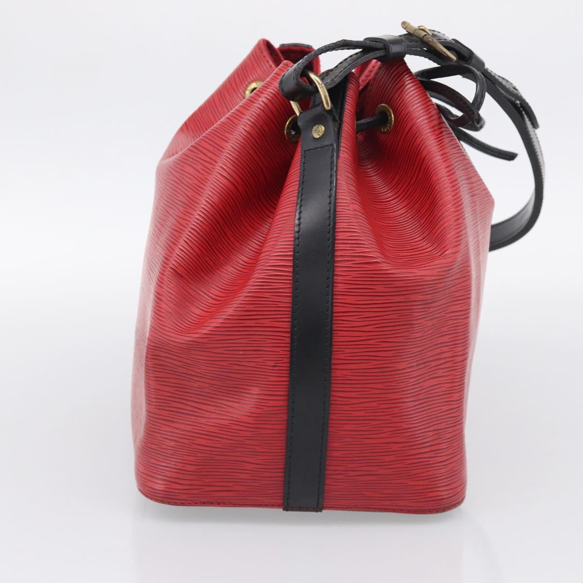 LOUIS VUITTON Epi Petit Noe Bag By Color Black Red M44172 LV Auth RV034A