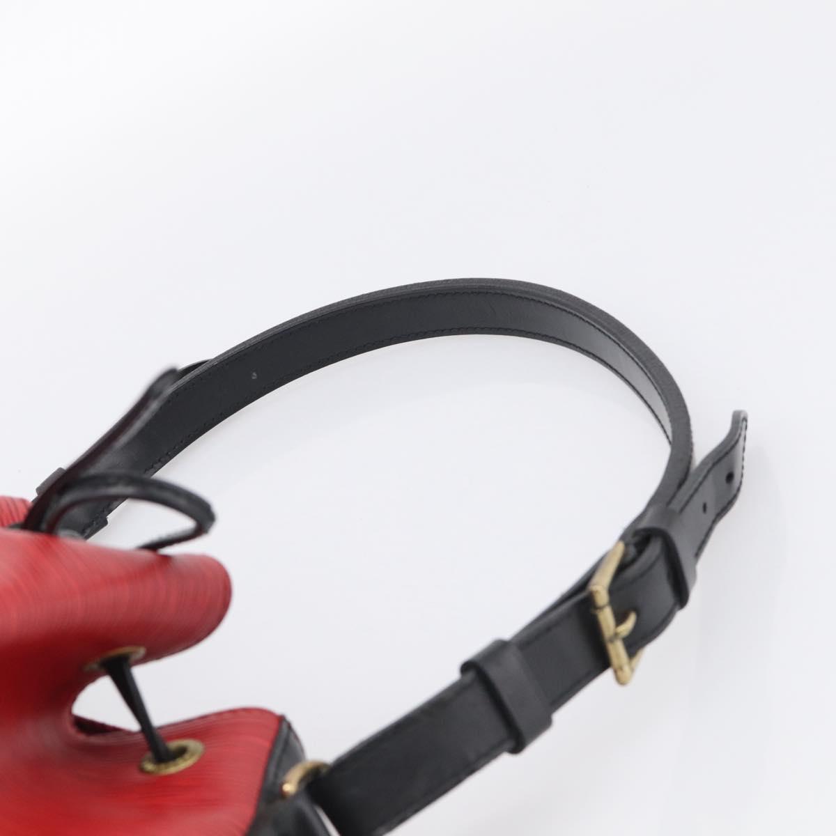 LOUIS VUITTON Epi Petit Noe Bag By Color Black Red M44172 LV Auth RV034A
