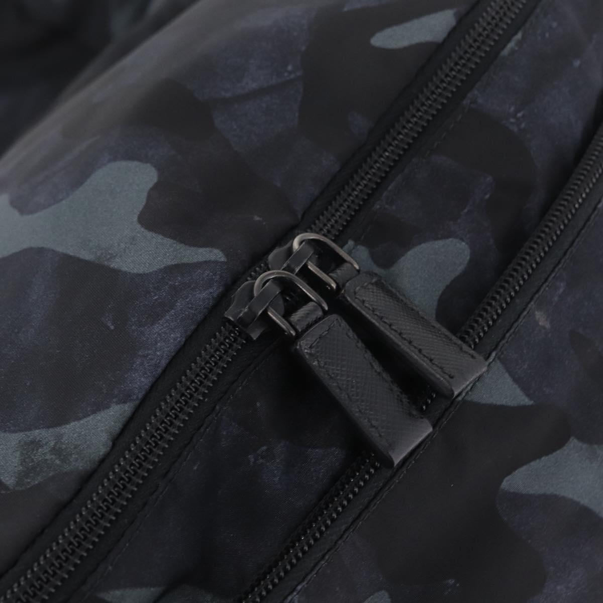 PRADA Camouflage Body Bag Nylon Navy Auth RV036A