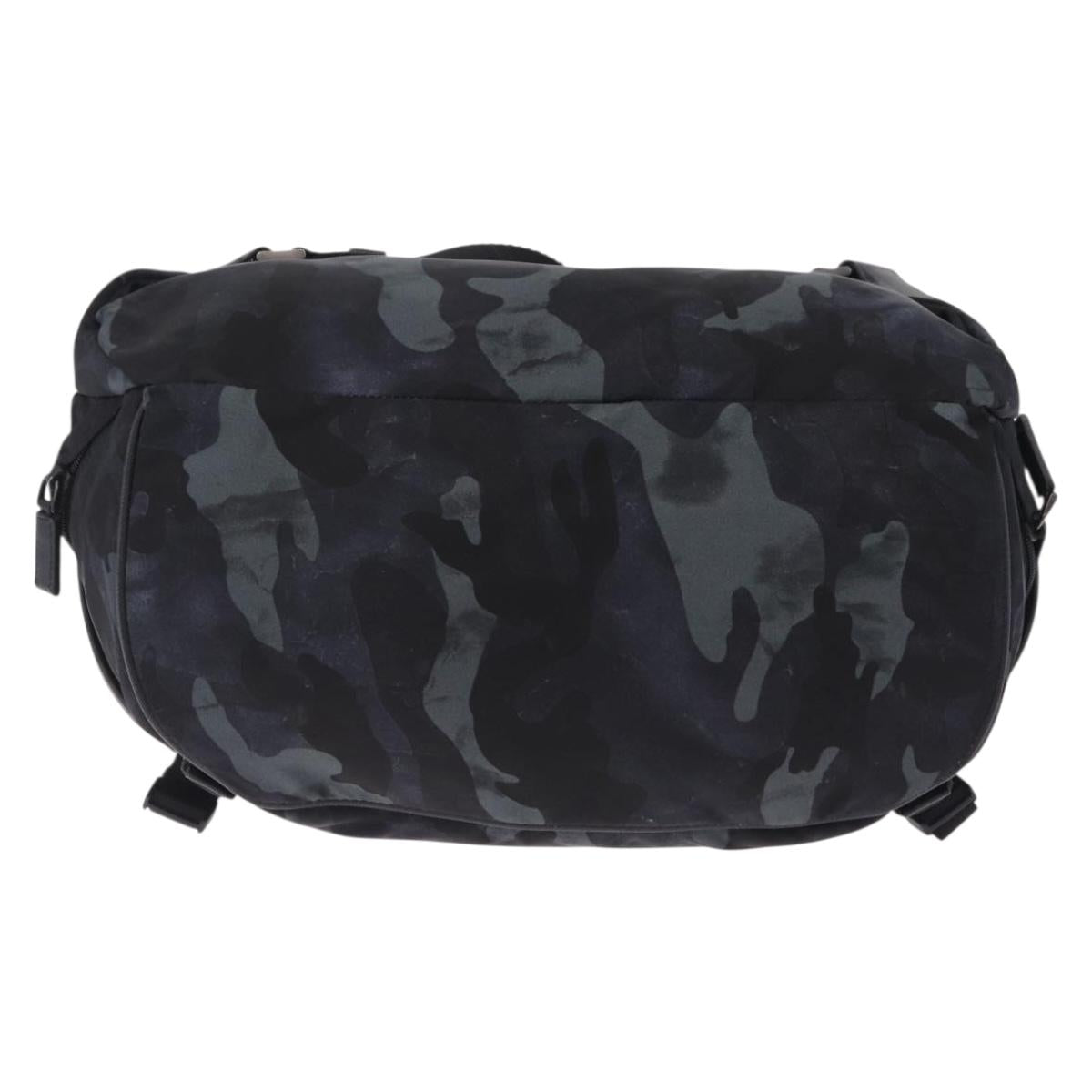 PRADA Camouflage Body Bag Nylon Navy Auth RV036A