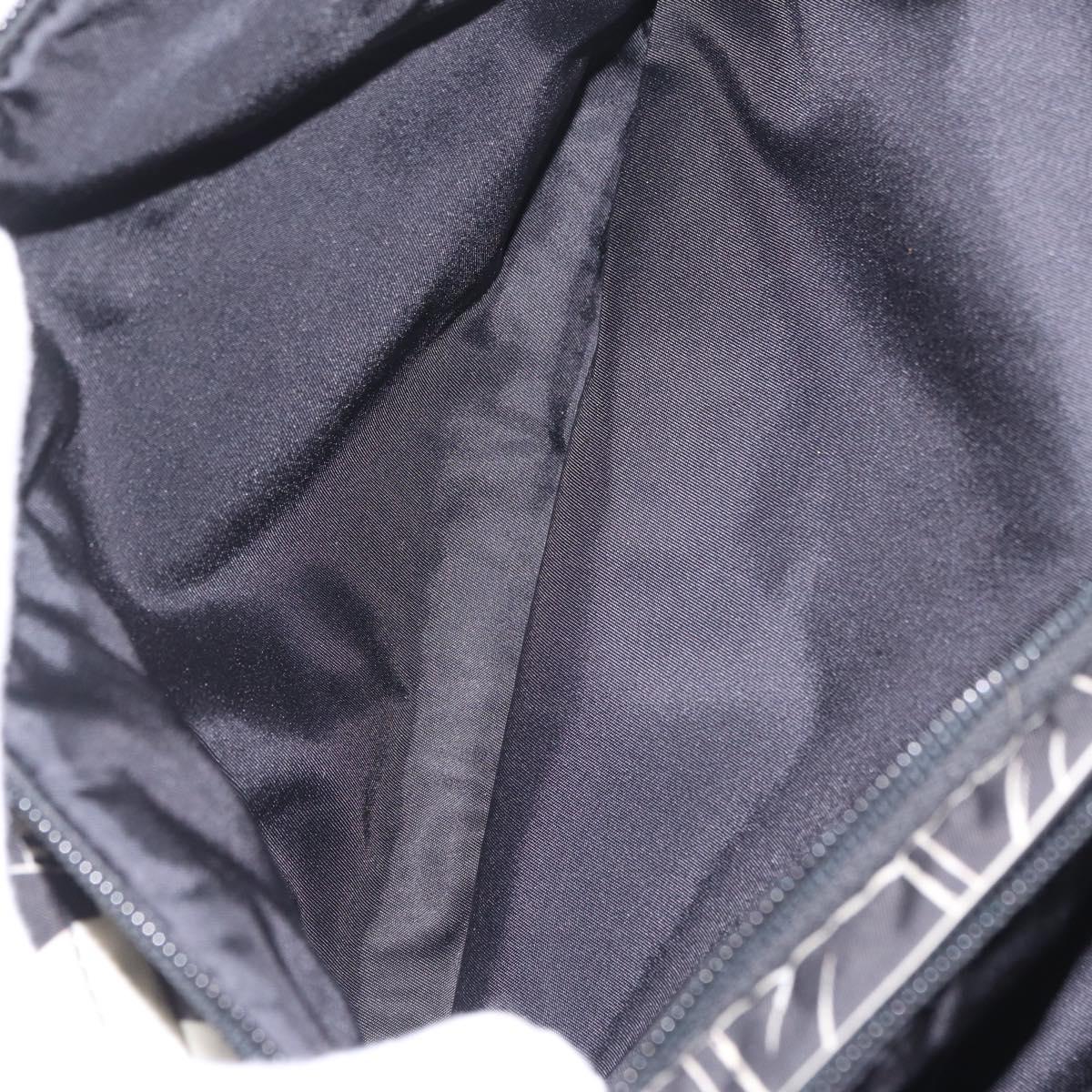 PRADA Comic Illustration Body Bag Nylon Black White Auth RV037A