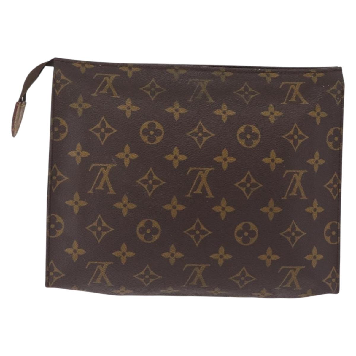 LOUIS VUITTON Monogram Poche Toilette 26 Pouch M47542 LV Auth RV043