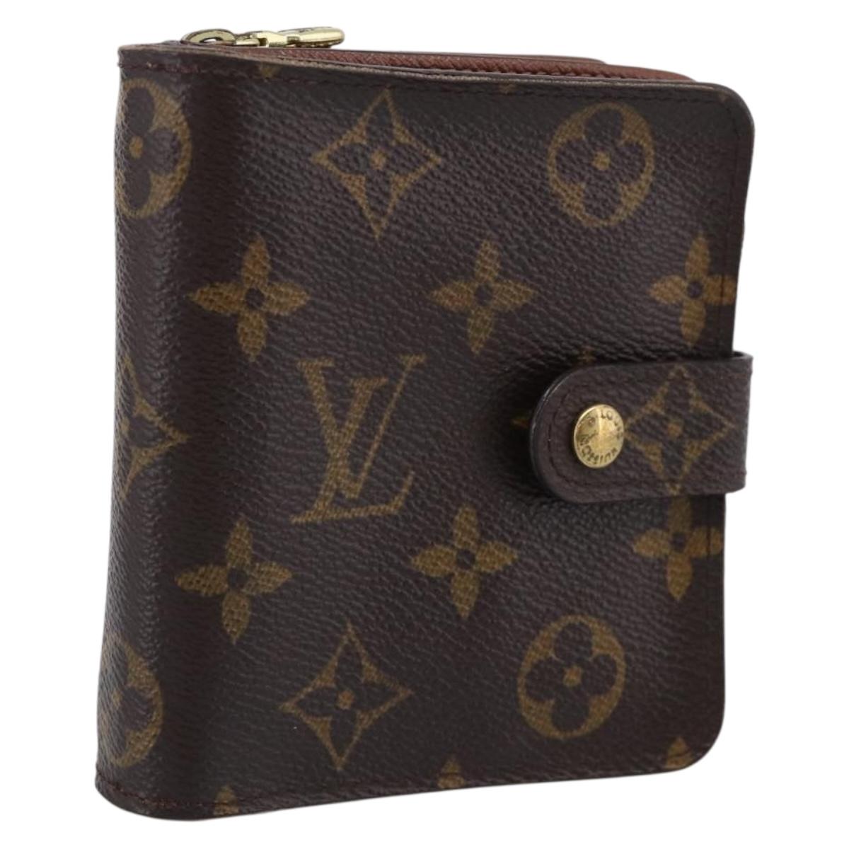 LOUIS VUITTON Monogram Compact Zip Wallet M61667 LV Auth RV047