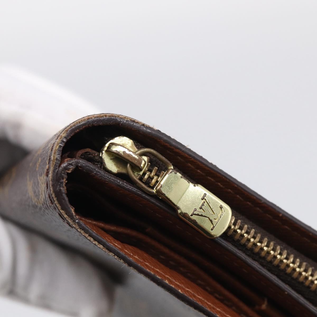 LOUIS VUITTON Monogram Compact Zip Wallet M61667 LV Auth RV047