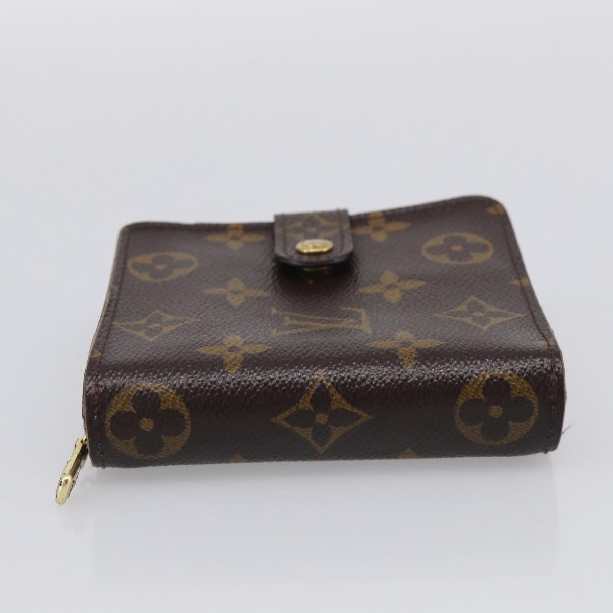 LOUIS VUITTON Monogram Compact Zip Wallet M61667 LV Auth RV047