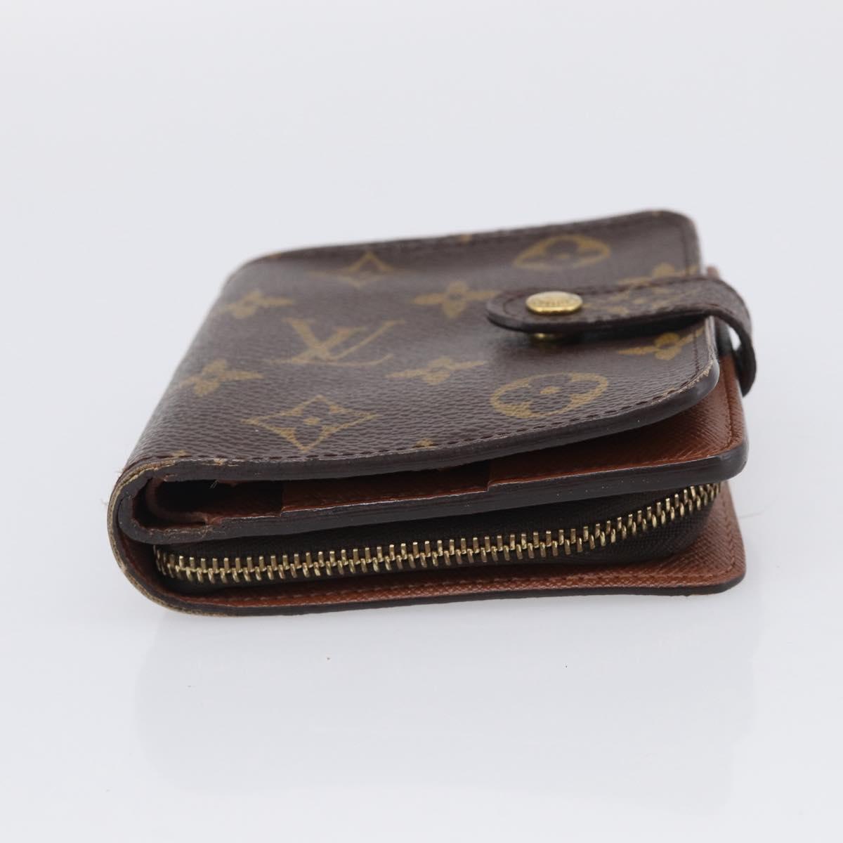 LOUIS VUITTON Monogram Compact Zip Wallet M61667 LV Auth RV047