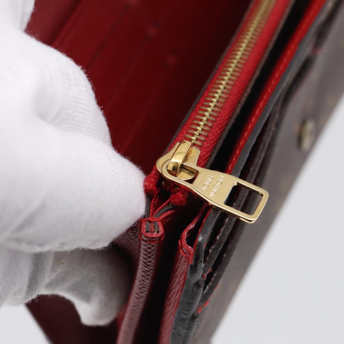 LOUIS VUITTON Monogram Retiro Portefeuille Sarah Wallet M61184 LV Auth RV048