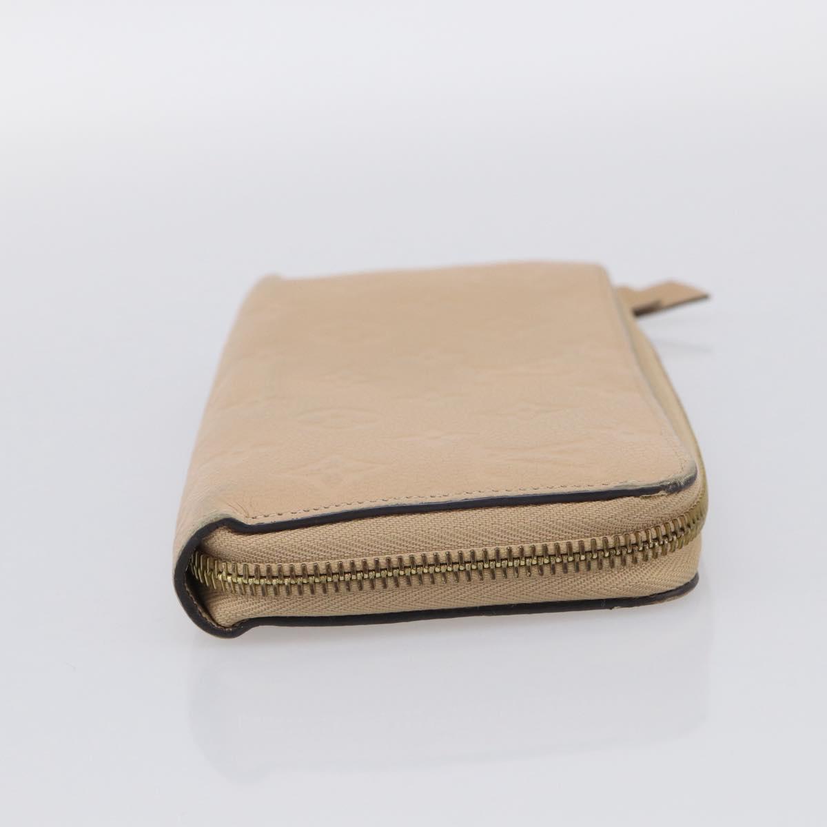 LOUIS VUITTON Monogram Empreinte Zippy Wallet Tour Rrail M69034 LV Auth RV049