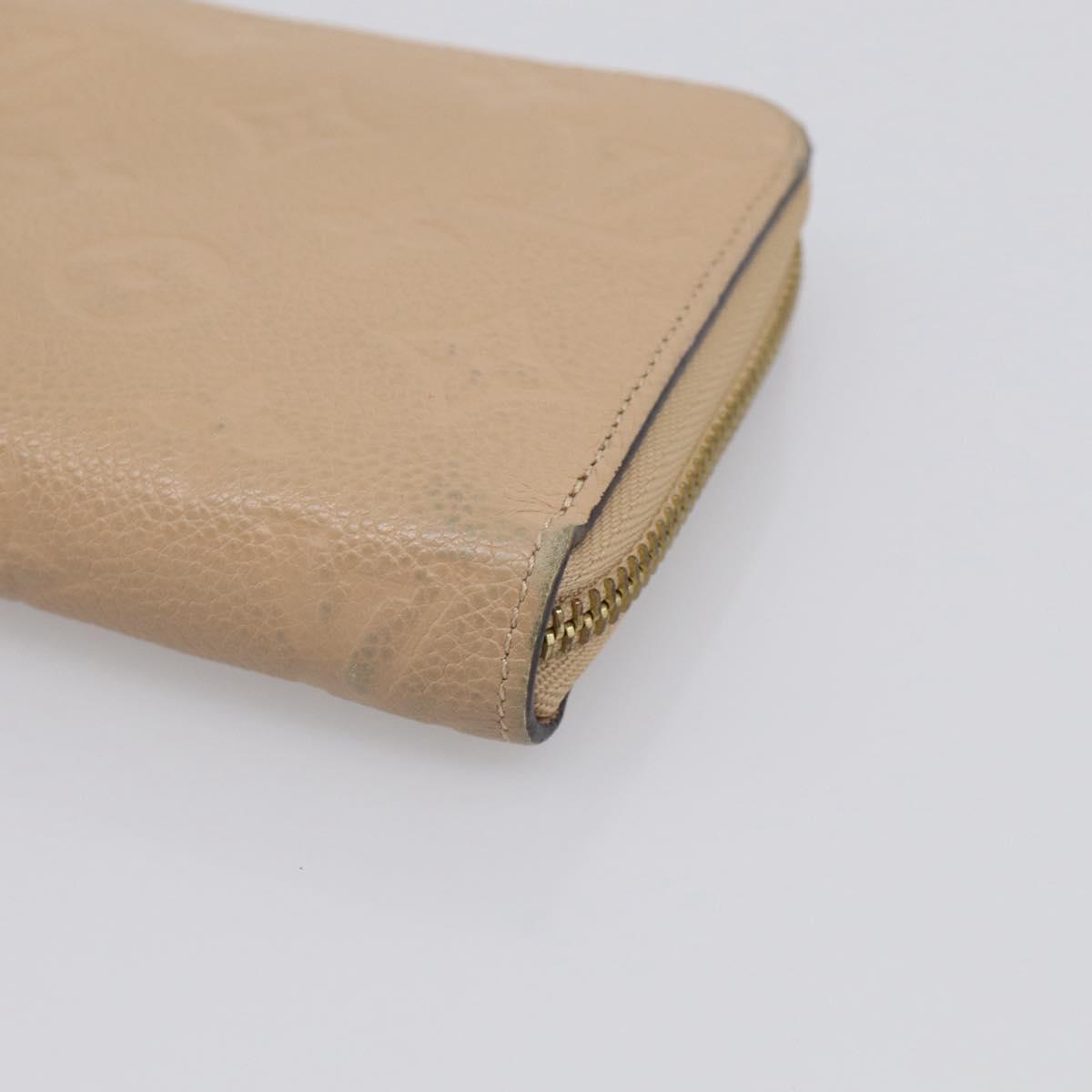 LOUIS VUITTON Monogram Empreinte Zippy Wallet Tour Rrail M69034 LV Auth RV049
