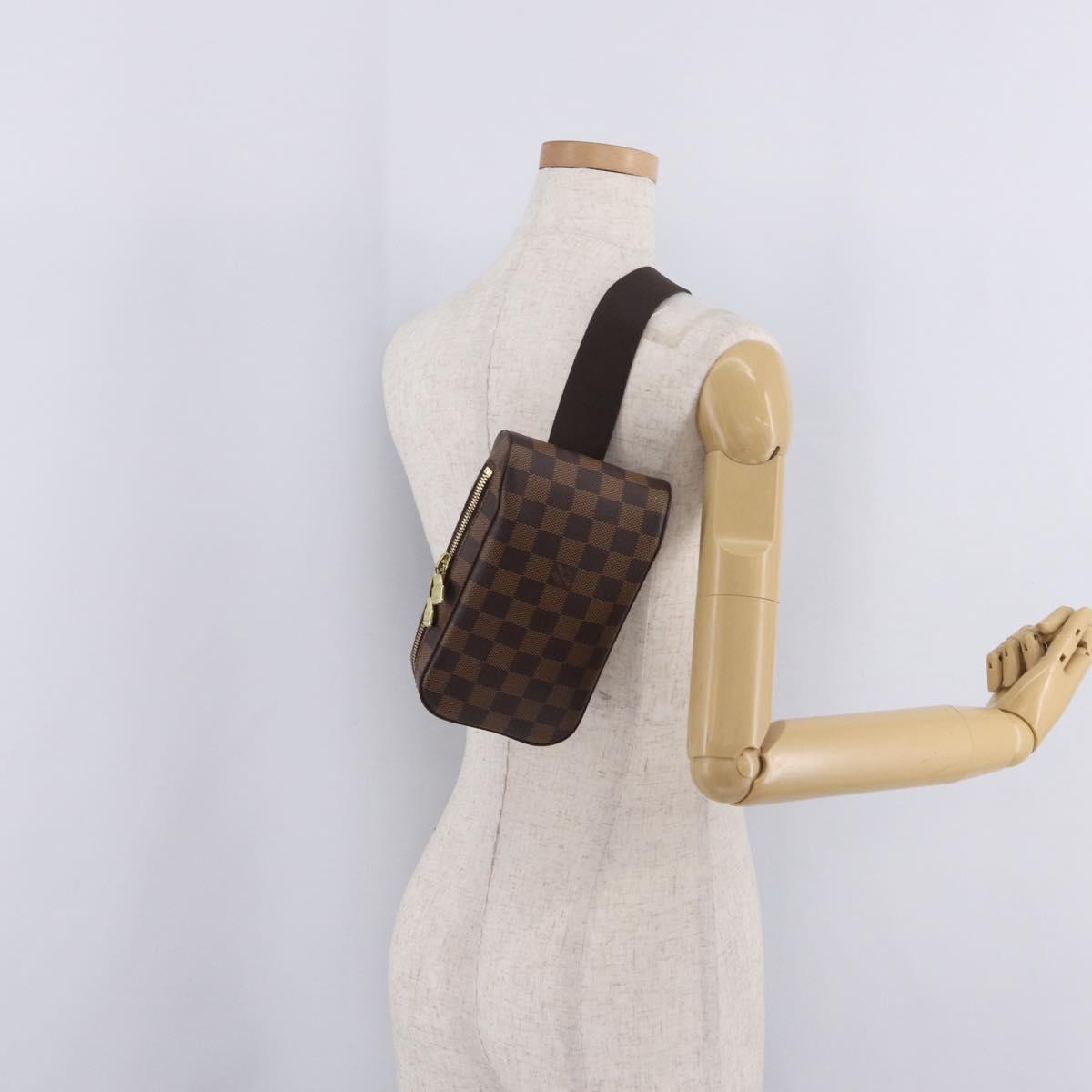 LOUIS VUITTON Damier Ebene Geronimos Shoulder Bag N51994 LV Auth RV051V