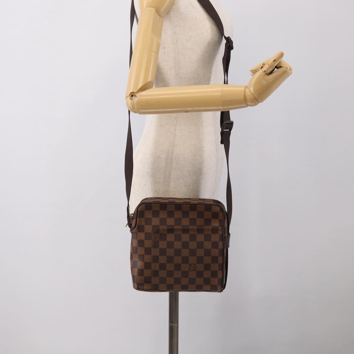 LOUIS VUITTON Damier Ebene Olaf PM Shoulder Bag N41442 LV Auth RV052V