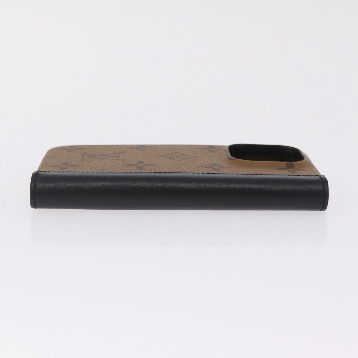 LOUIS VUITTON Reverse IPhone 15 Pro Folio Cell Phone Case M82892 LV Auth RV053