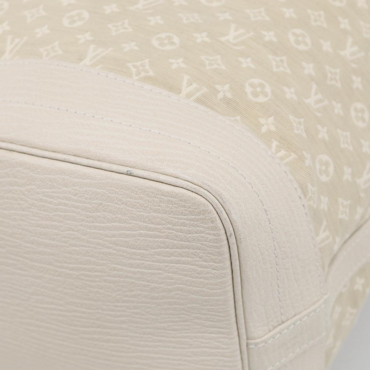 LOUIS VUITTON Monogram Mini Lin Noe Bag White Dunne M95315 LV Auth RV055V