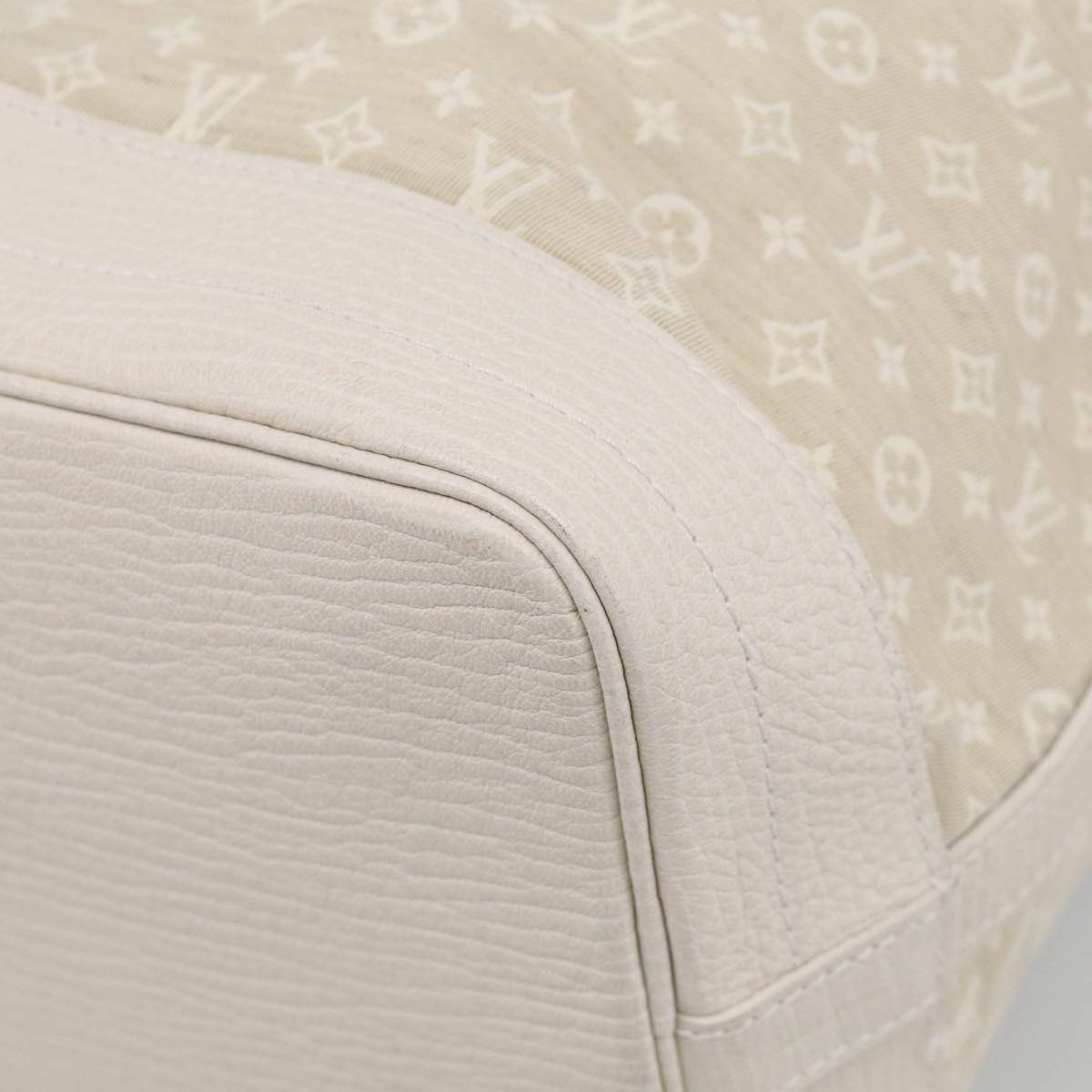 LOUIS VUITTON Monogram Mini Lin Noe Bag White Dunne M95315 LV Auth RV055V