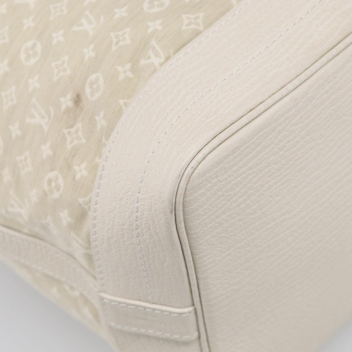 LOUIS VUITTON Monogram Mini Lin Noe Bag White Dunne M95315 LV Auth RV055V